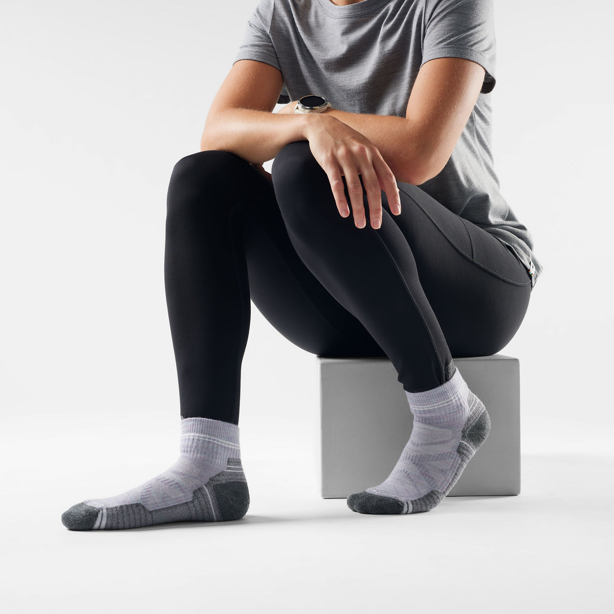 Women's Hike Ankle Socks Black - ver - 2