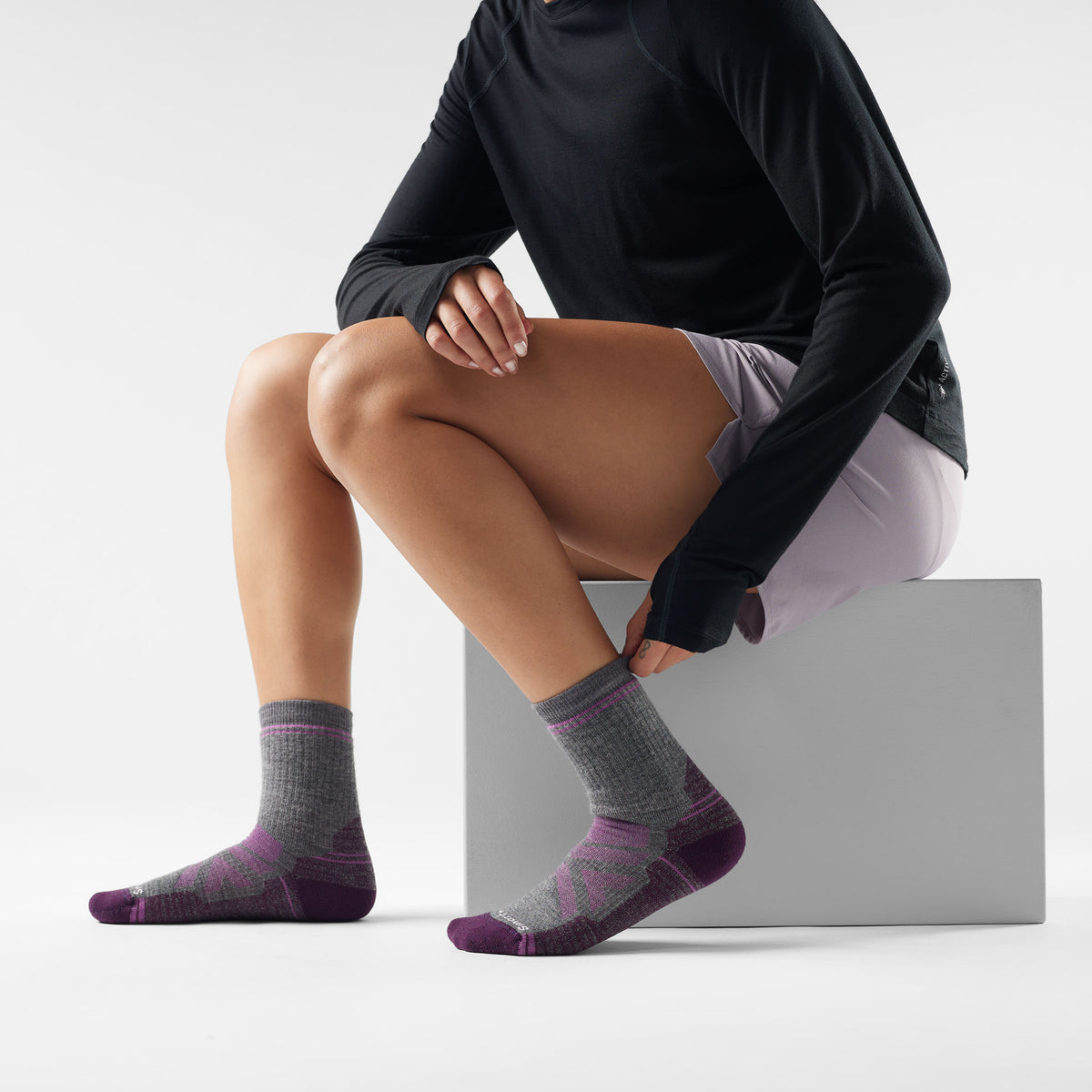 Women's Hike Crew Socks Medium Gray - 2