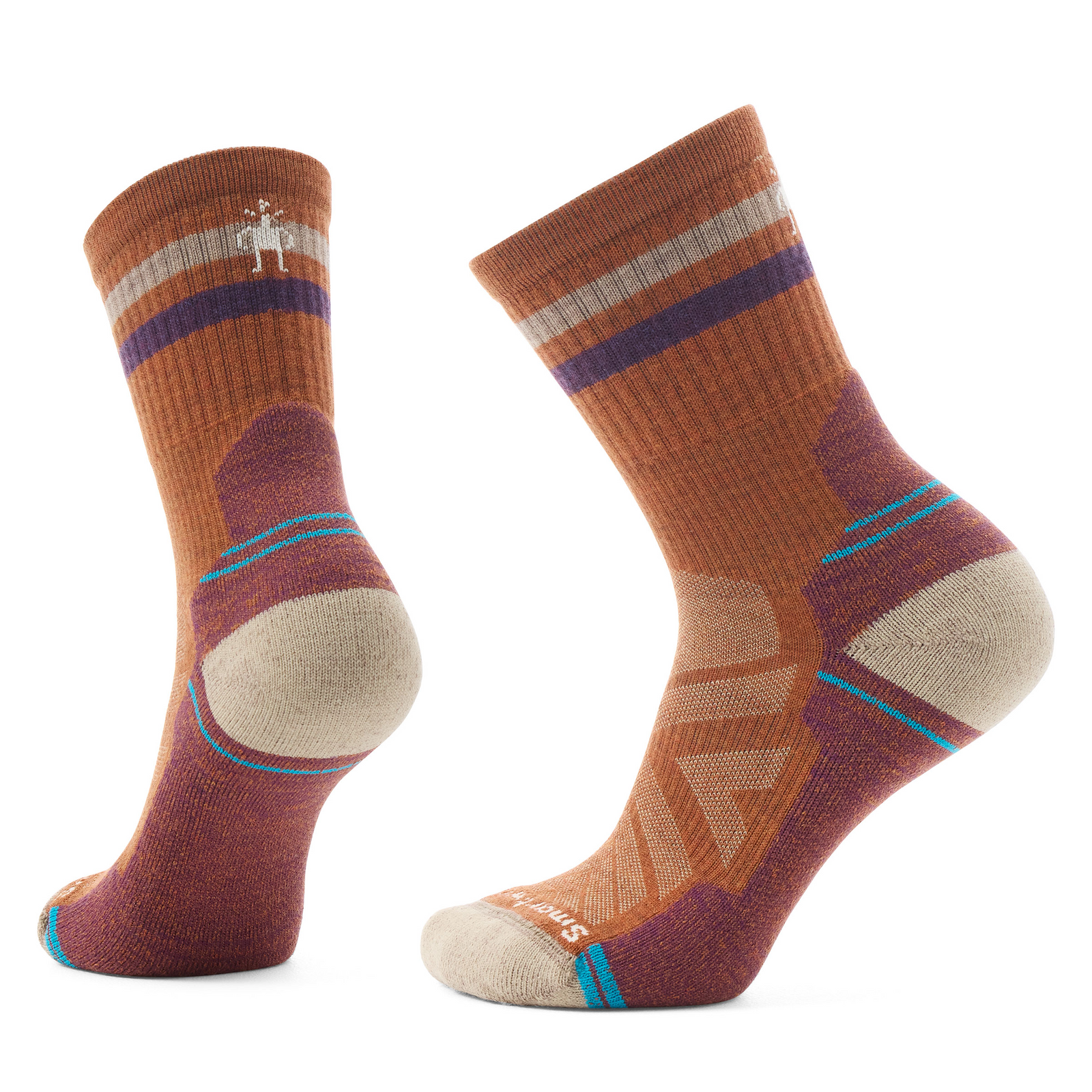 Women's Hike Tube Stripe Crew Socks Charcoal - ver - 1