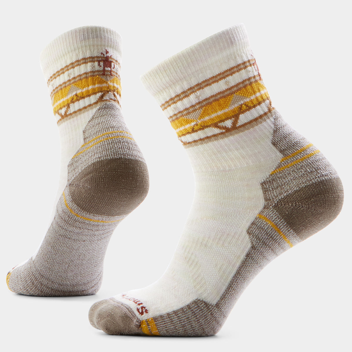 Women's Hike Zig Zag Valley Mid Crew Socks Black - ver - 1