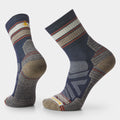Hike Striped Mid Crew Socks Deep Navy - ver - 1
