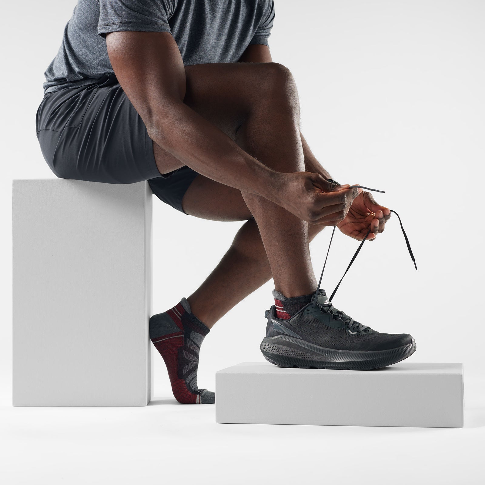 Hike Low Ankle Socks Charcoal - ver - 2