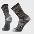 Hike Mountain Range Crew Socks Black - ver - 1