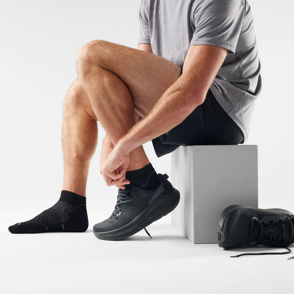 Run Ankle Socks Black - 2