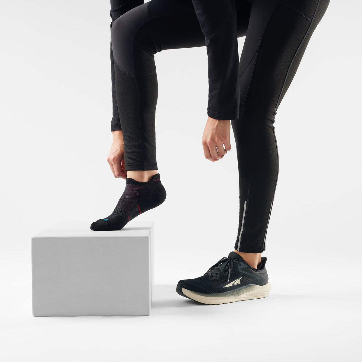 Women's Run Low Ankle Socks Black - 2