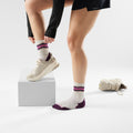 Women's Run Mid Crew Socks Black - ver - 2