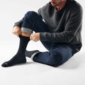 Everyday Anchor Line Crew Socks Black - ver - 2