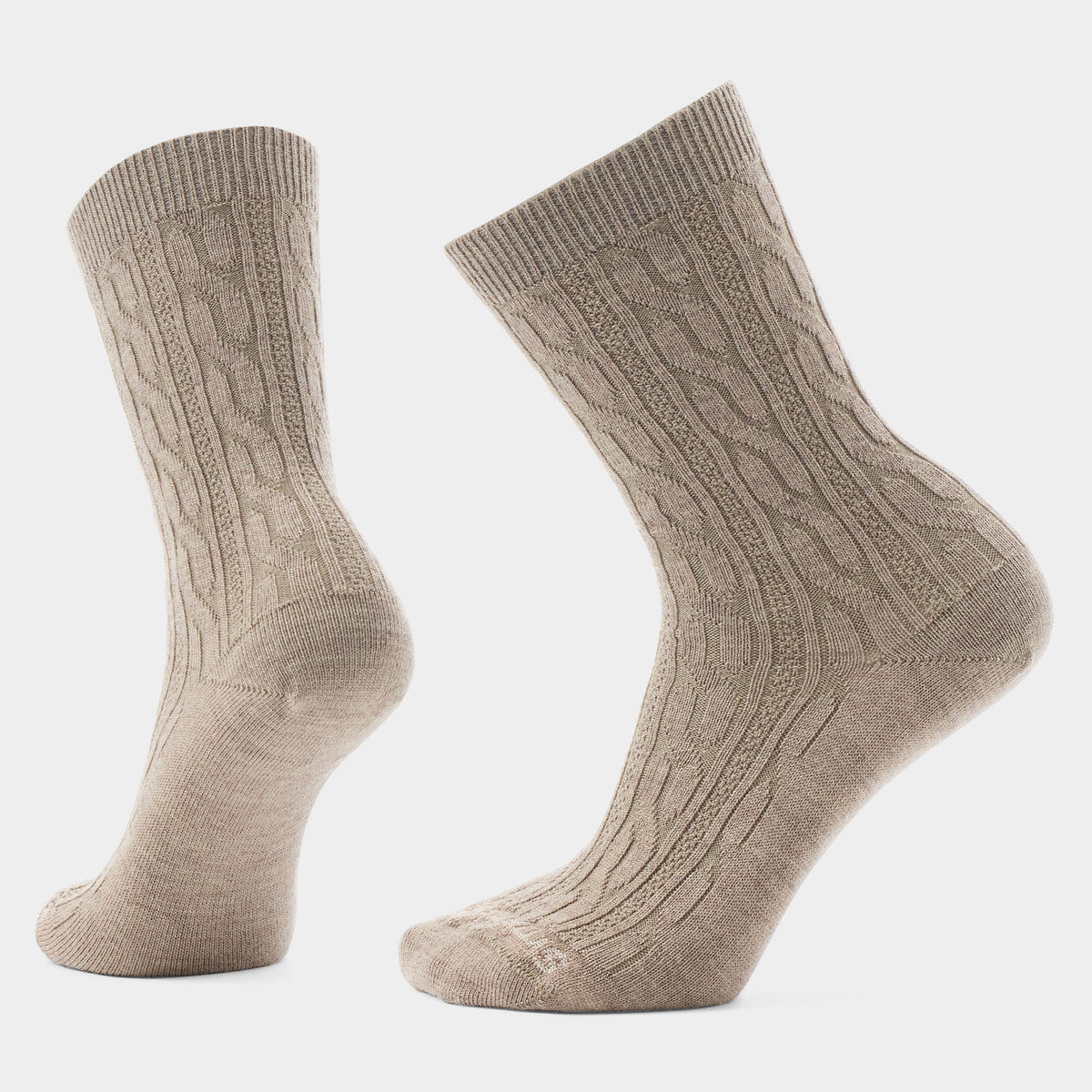 Women's Everyday Cable Crew Socks Moonbeam - 