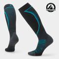 Women's Ski Over The Calf Socks Charcoal - ver - 1