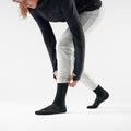 Run Cold Weather Crew Socks Black - ver - 2
