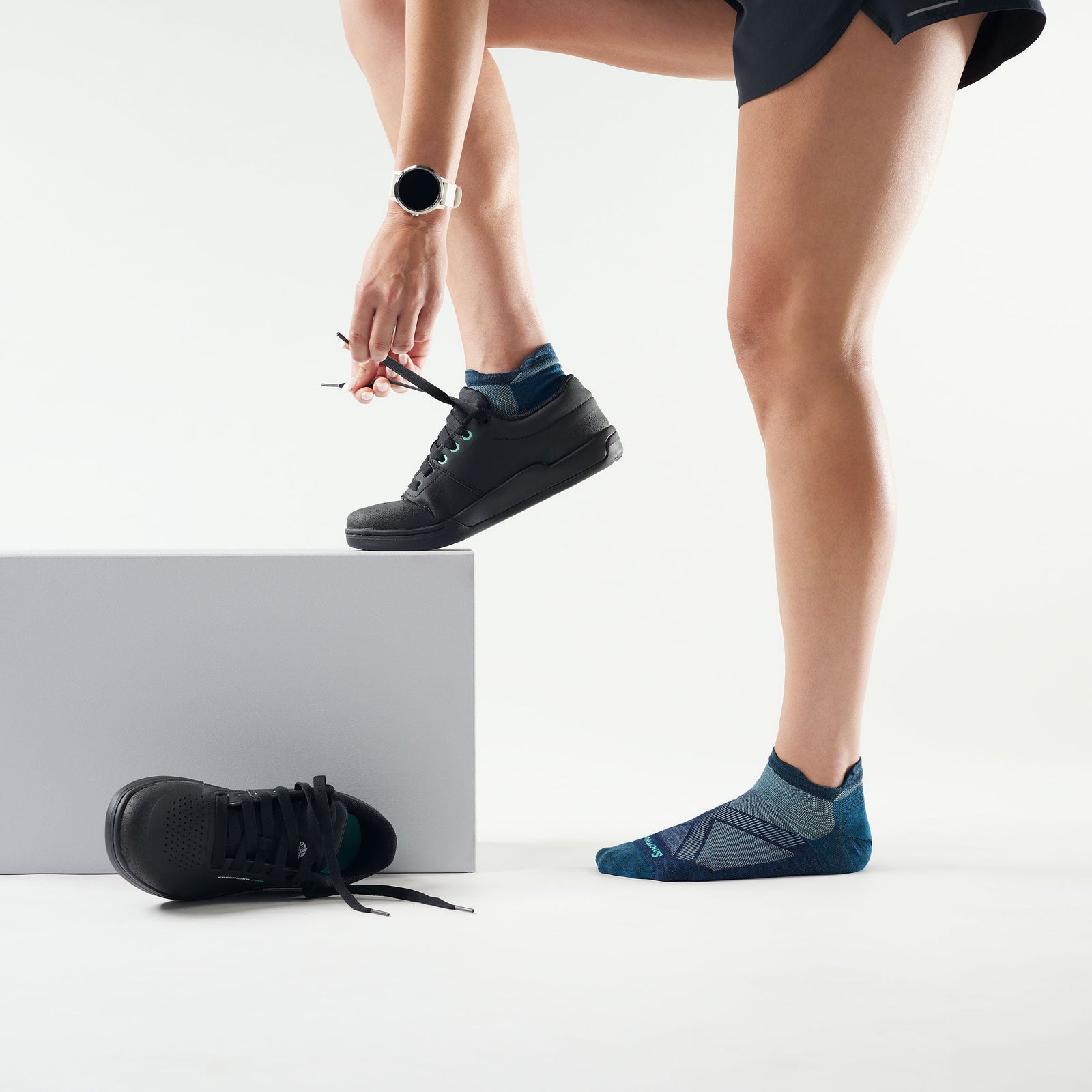 Women's Bike Low Ankle Socks Black - ver - 2