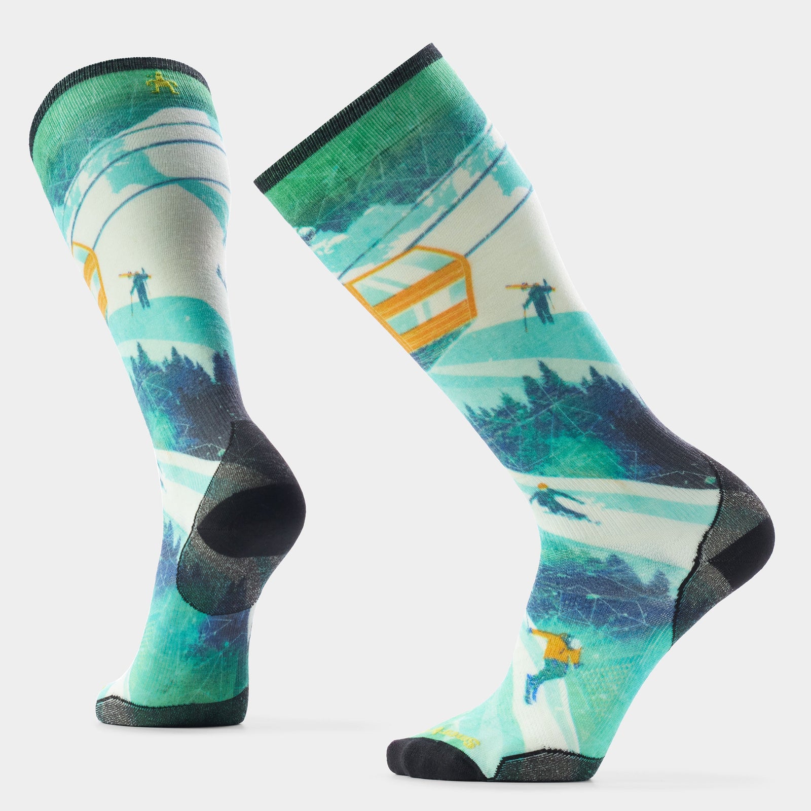 Ski Ski Day Print Over The Calf Socks Capri - ver - 1