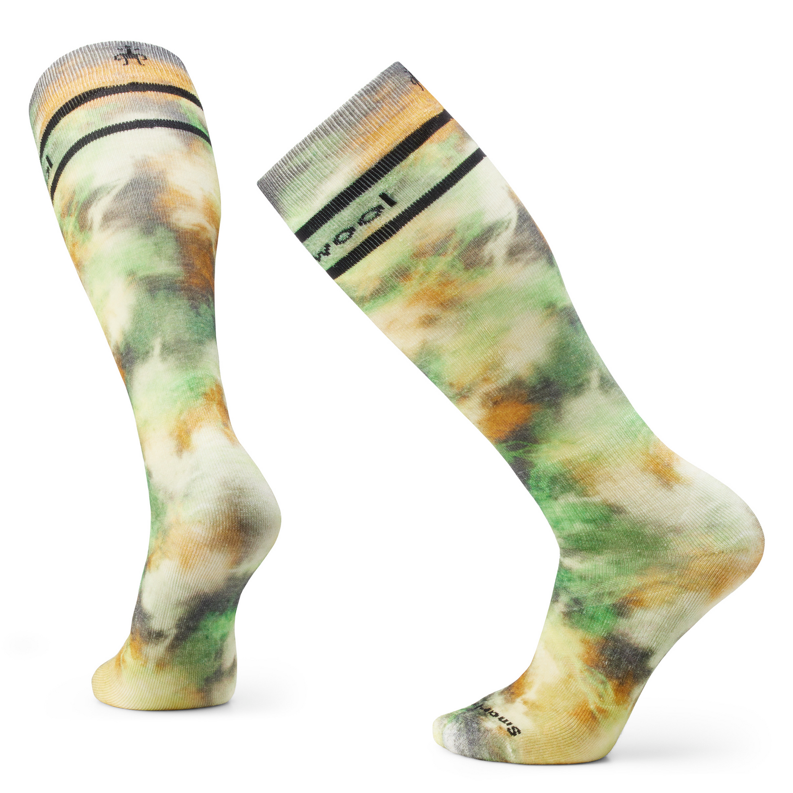 Ski Groovy Tie Dye Print Over The Calf Socks Deep Navy - ver - 1