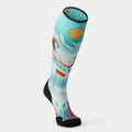 Women's Ski Snow Bunny Print Over The Calf Socks Capri - ver - 2