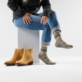 Everyday Cozy Snowed In Sweater Crew Socks Light Gray - ver - 2