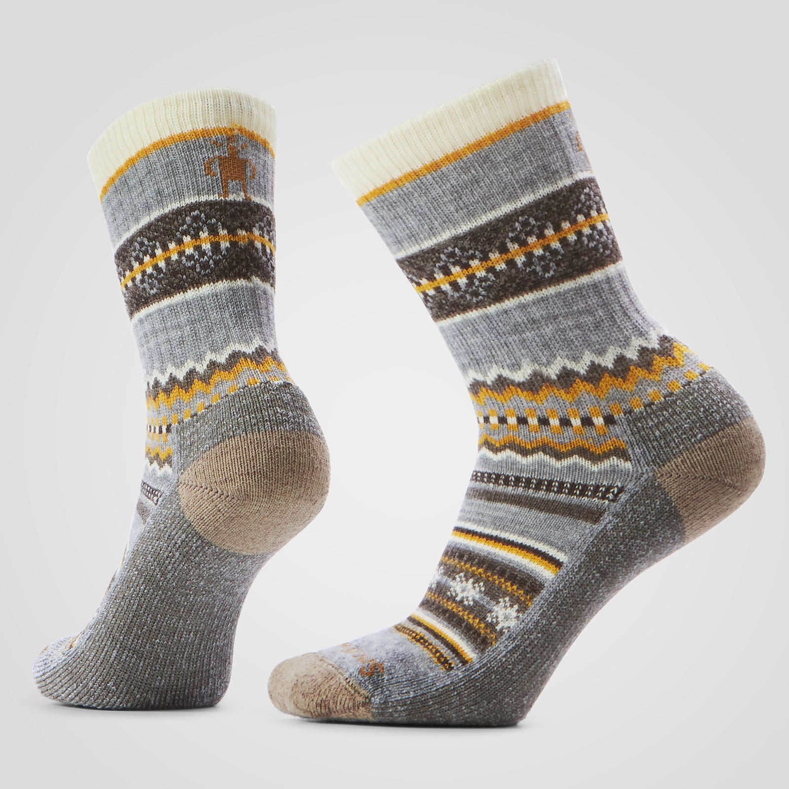 Everyday Cozy Snowed In Sweater Crew Socks Light Gray - ver - 1