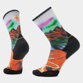 Trail Run Singletrack Print Crew Socks Orange Rust - ver - 1
