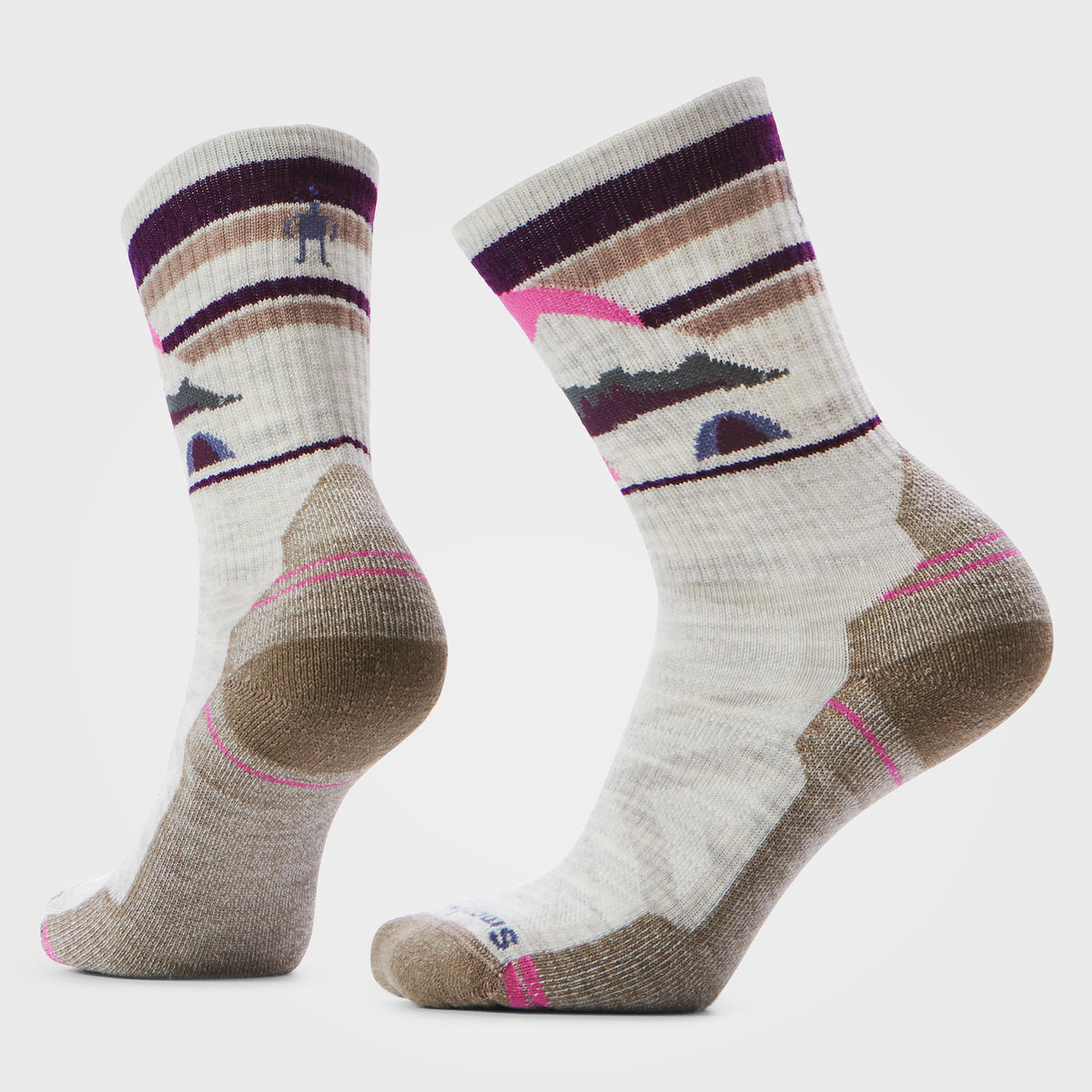 Women's Hike Mountain Moon Crew Socks Charcoal - 