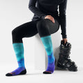 Ski Compression Print Over The Calf Socks Black - ver - 2