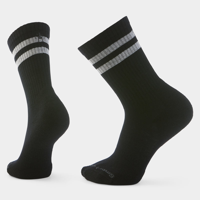 Everyday Athletic Striped Crew Socks - Black / M