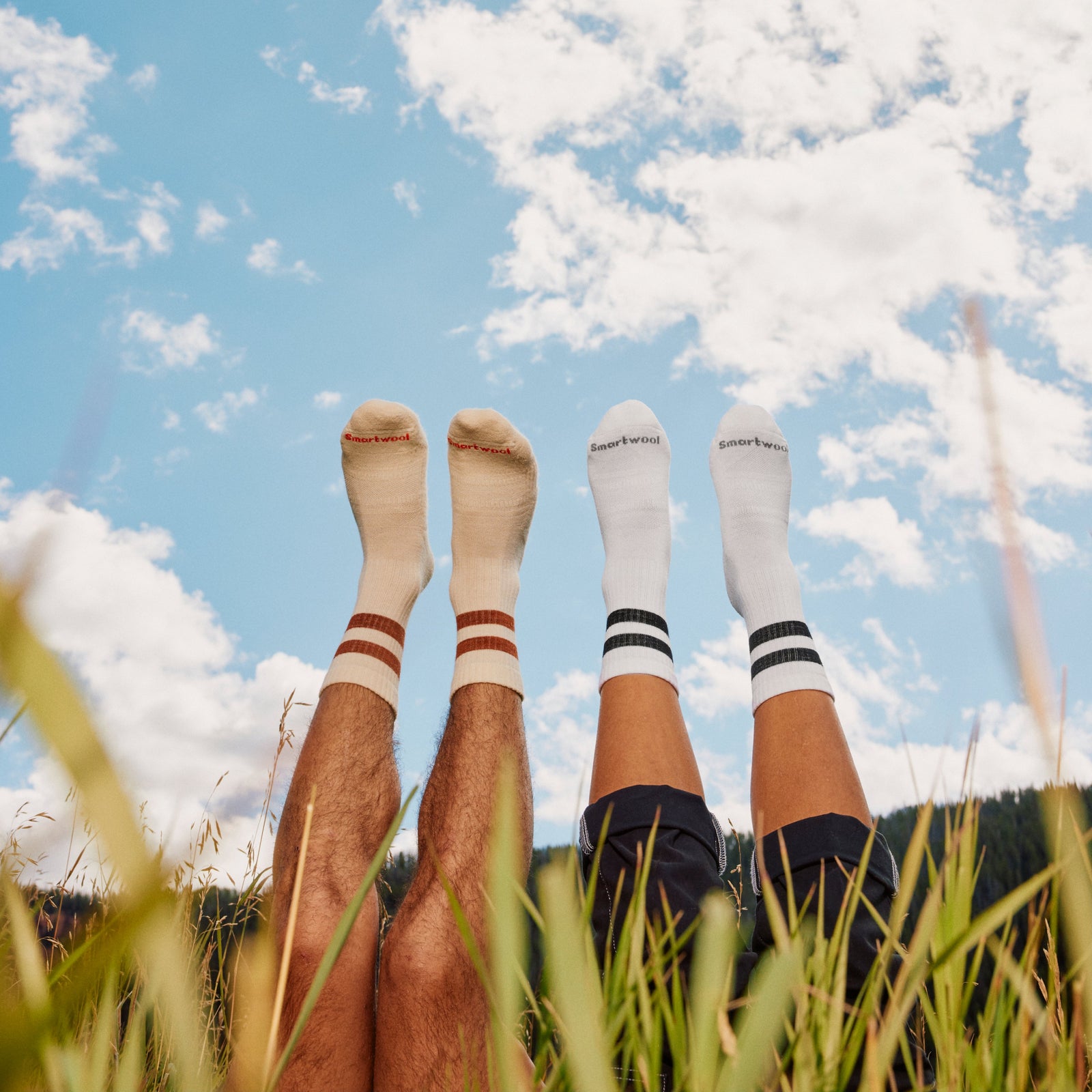 Everyday Athletic Striped Crew Socks Black - ver - 3
