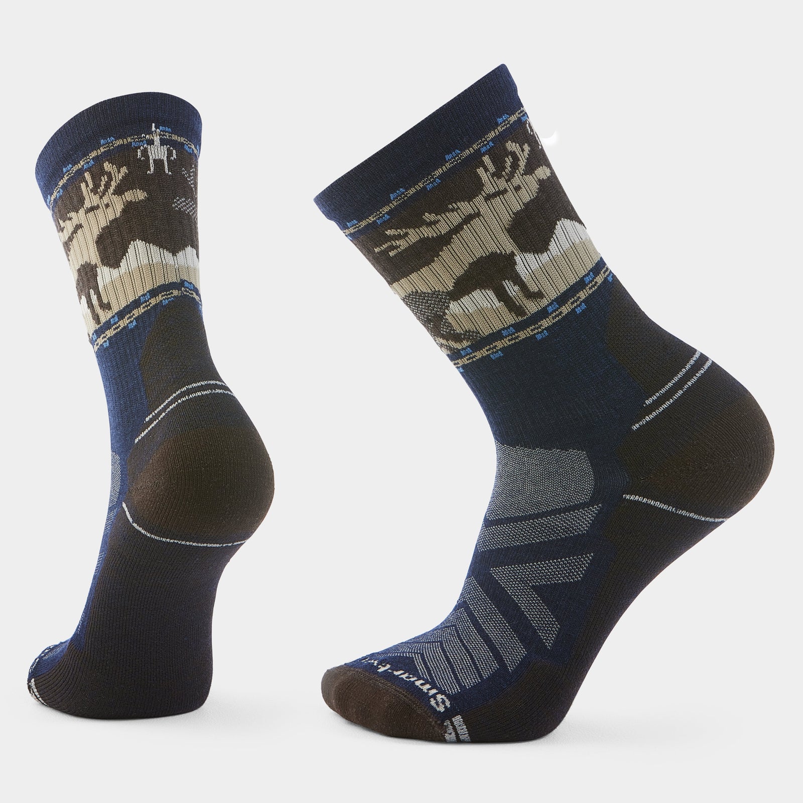 Hike Mountain Moose Crew Socks Deep Navy - ver - 1