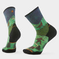 Trail Run Neature Print Crew Socks Twilight Blue - ver - 1