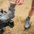 Hike Bear Stripe Mid Crew Socks Ash - ver - 4