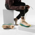 Hike Bear Stripe Mid Crew Socks Ash - ver - 2