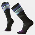Snowboard Mountain Sunrise Over The Calf Socks Black - ver - 1