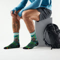 Hike Trail Trekker Print Crew Socks Winter Moss - ver - 2