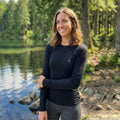 Women's Active Raglan Colorblock Long Sleeve Black - ver - 4
