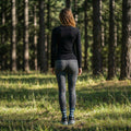 Women's Active Raglan Colorblock Long Sleeve Black - ver - 7