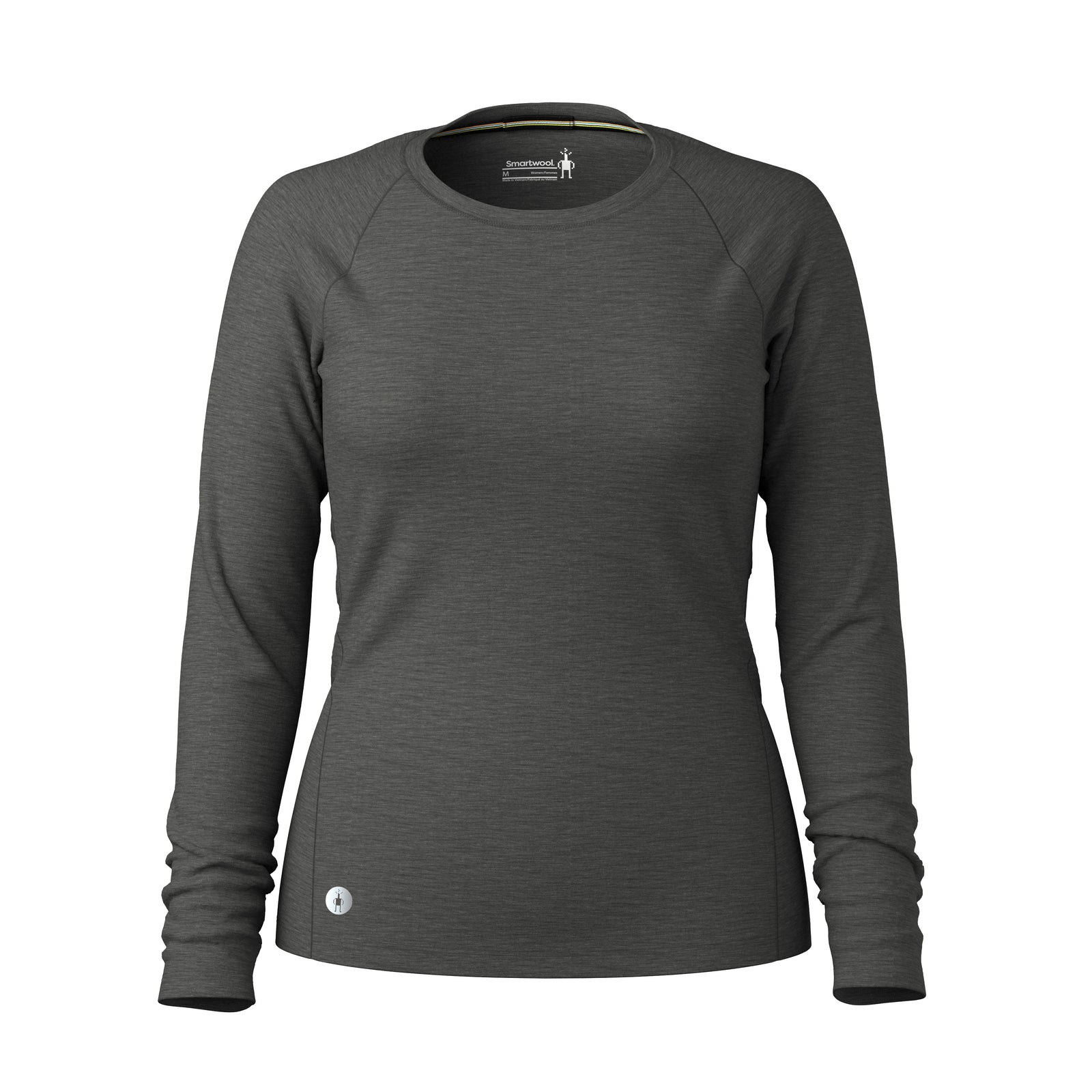 Women's Outdoor Merino Base Layer Crew Charcoal Heather - ver - 1