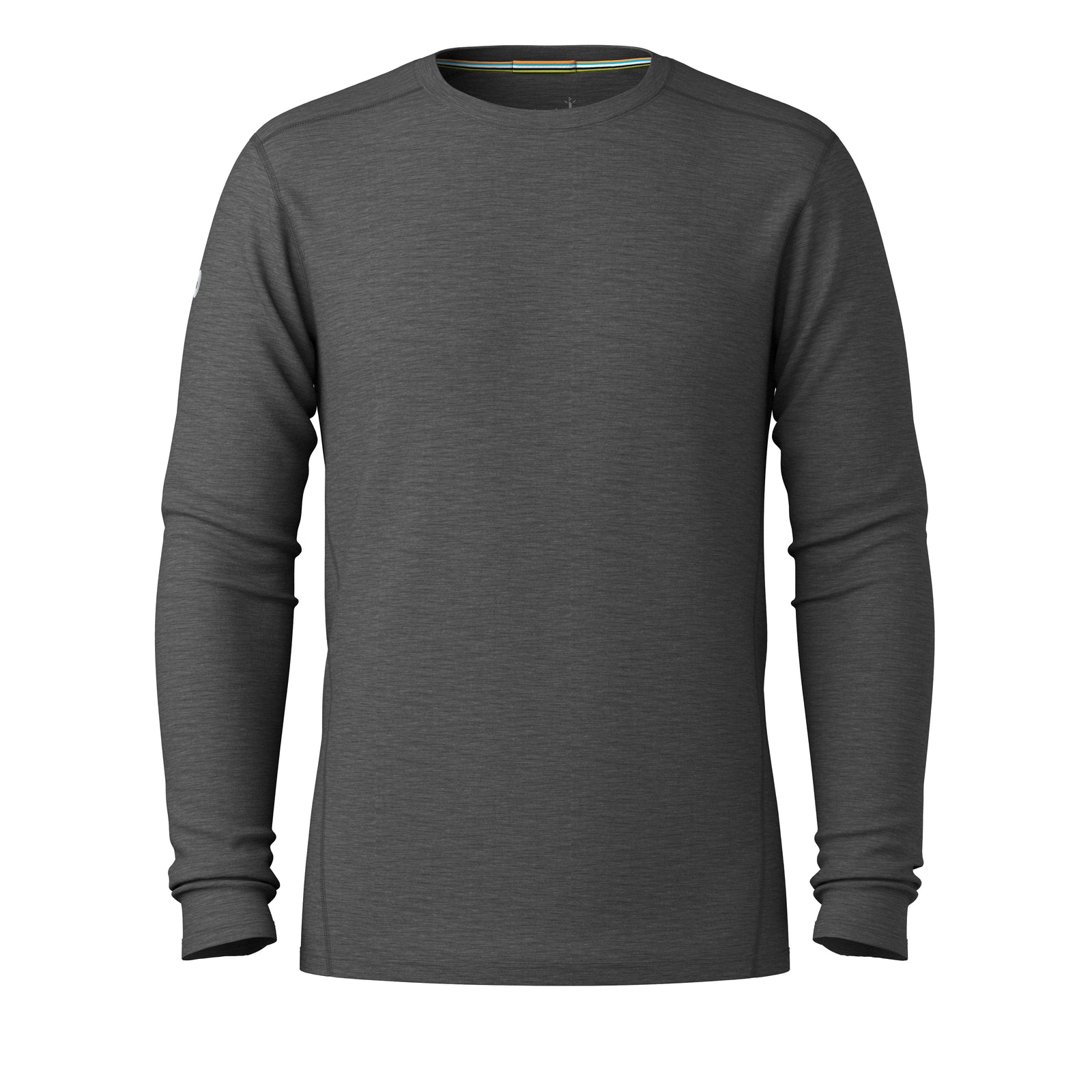 Men's Outdoor Merino Base Layer Crew Charcoal Heather - ver - 1