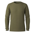 Men's Outdoor Merino Base Layer Crew Winter Moss Heather - ver - 1