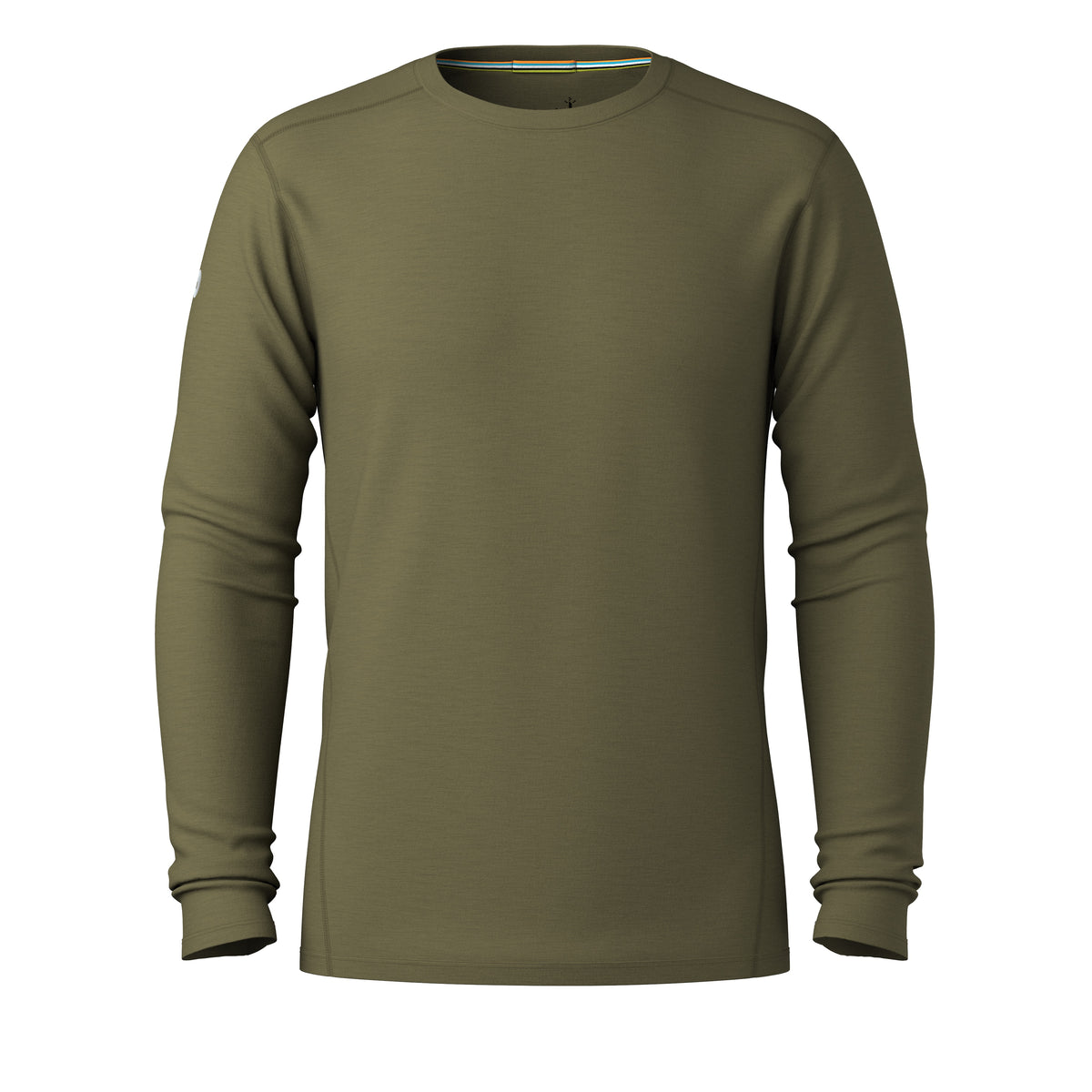 Men's Outdoor Merino Base Layer Crew Winter Moss Heather - 1