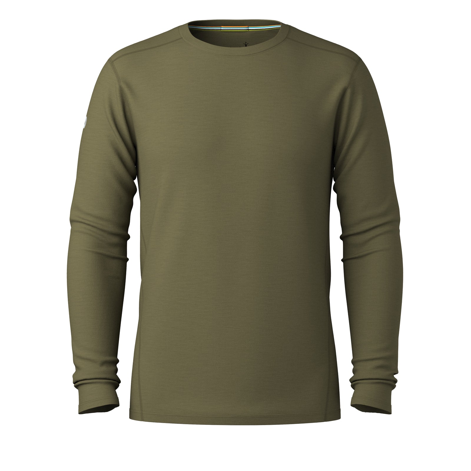 Men's Outdoor Merino Base Layer Crew Winter Moss Heather - ver - 1