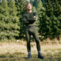 Men's Outdoor Merino Base Layer Crew Winter Moss Heather - ver - 5