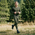 Men's Outdoor Merino Base Layer Crew Winter Moss Heather - ver - 7