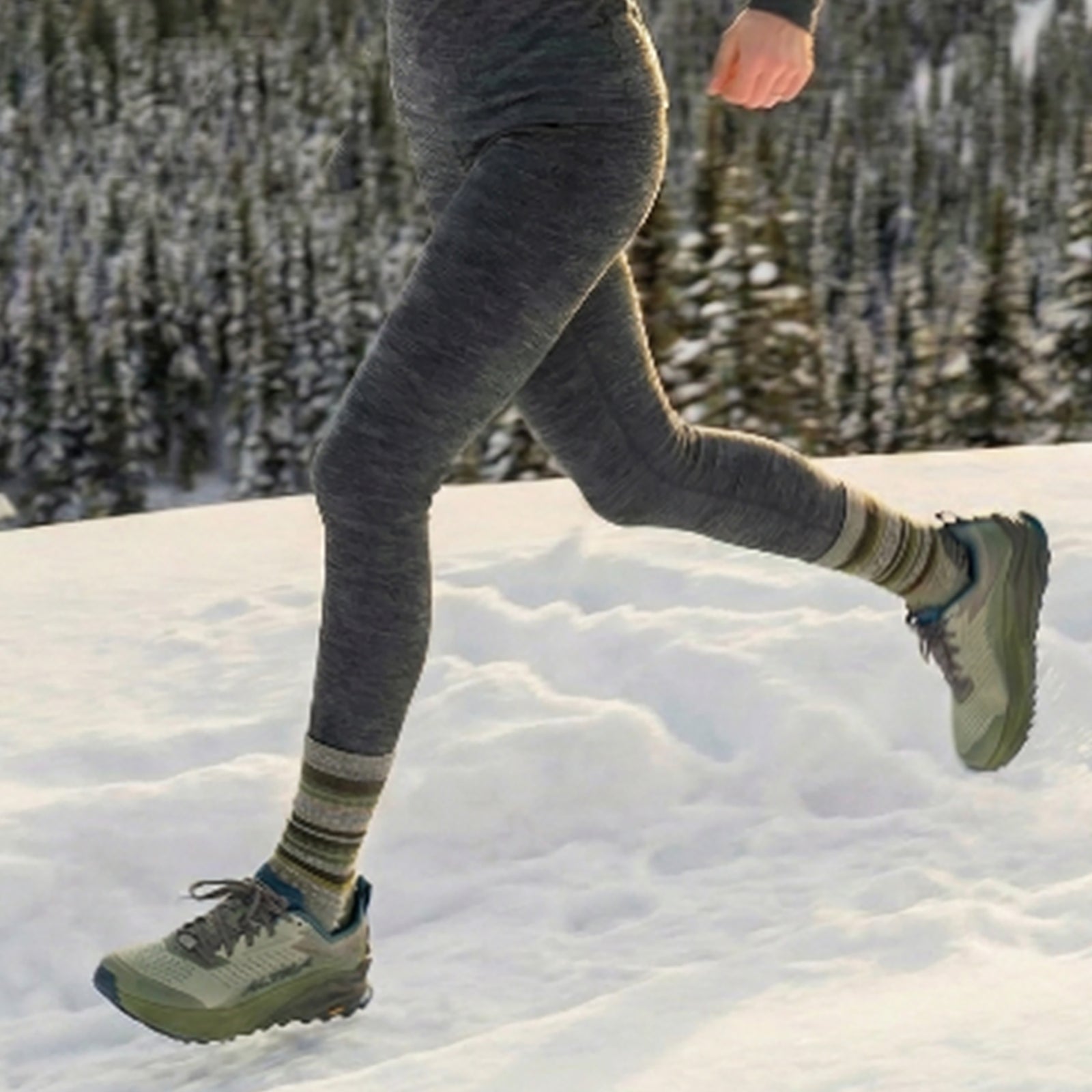 Women's Outdoor Merino Base Layer Bottom Charcoal Heather - ver - 4