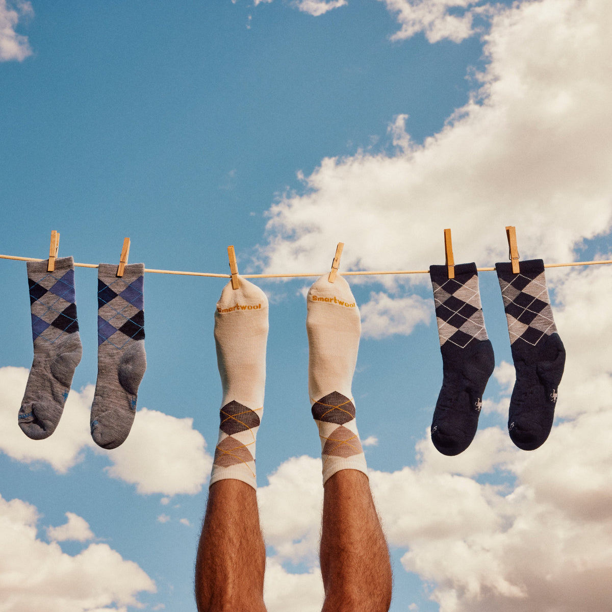 Everyday Diamond Jim Argyle Crew Socks Black - 3