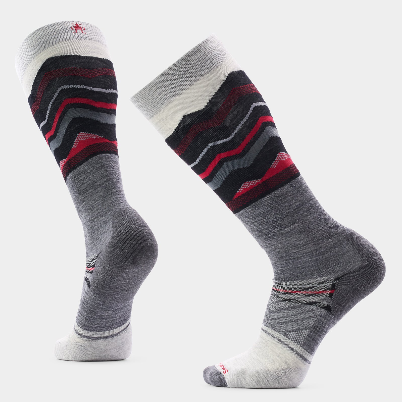 Ski Targeted Cushion Expanding Horizons OTC Socks Medium Gray - ver - 1