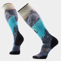 Ski Targeted Cushion Winter Phase Print OTC Socks Purple Dawn - ver - 1