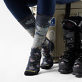 Women's Ski Zero Cushion Nightwatcher Print OTC Socks Black - ver - 2