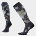Women's Ski Zero Cushion Nightwatcher Print OTC Socks Black - ver - 1