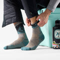 Hike Valley View Crew Socks Taupe-Natural Marl - ver - 2