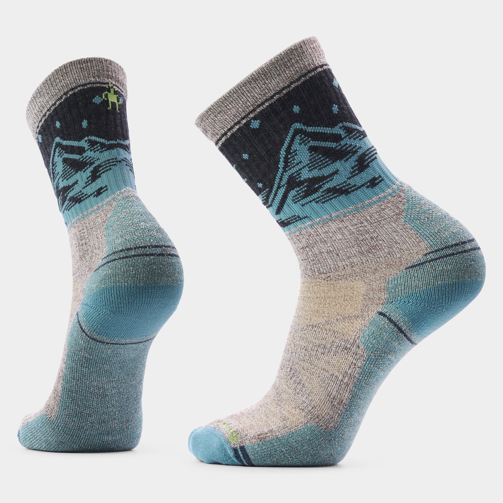 Hike Valley View Crew Socks Taupe-Natural Marl - ver - 1