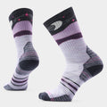 Women's Hike Lunar Trek Crew Socks Purple Eclipse - ver - 1