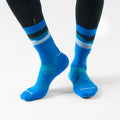 Run Cold Weather Horizons Crew Socks Laguna Blue - ver - 2